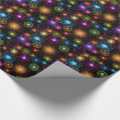 Bunte Feuerwerke neues Jahr Geschenkpapier (Ecke)