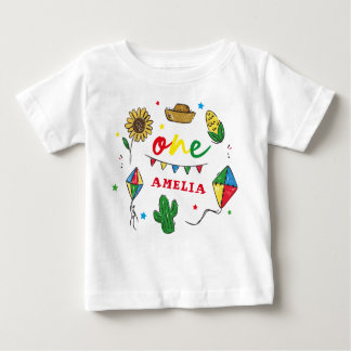 Bunte Fiesta 1. Geburtstag Baby T-shirt