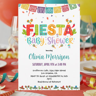 Bunte Fiesta-Baby-Party Einladung