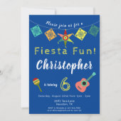 Bunte Fiesta Boys Geburtstagsparty Einladung (Vorderseite)