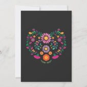 Bunte Fiesta-Brautparty-Mexikaner-Blumen Einladung (Rückseite)