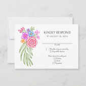 Bunte Fiesta-Hochzeit RSVP Karte (Vorderseite)