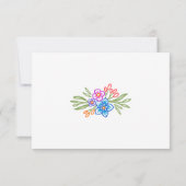Bunte Fiesta-Hochzeit RSVP Karte (Rückseite)
