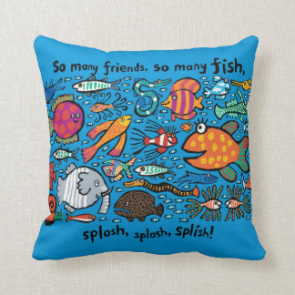 Bunte Fisch-Freunde Kissen