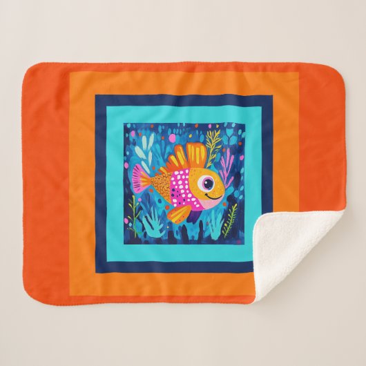 Bunte Fische für Kinder Sherpadecke (Vorderseite (Horizontal))