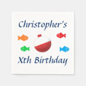 Bunte Fische Geburtstag Serviette (Vorderseite)