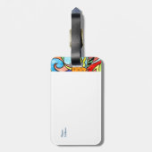 Bunte Fische Gepäckanhänger (Rückseite vertikal)