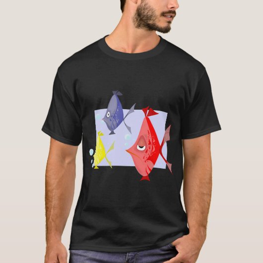 Bunte Fische im Wasser T-Shirt (Vorderseite)