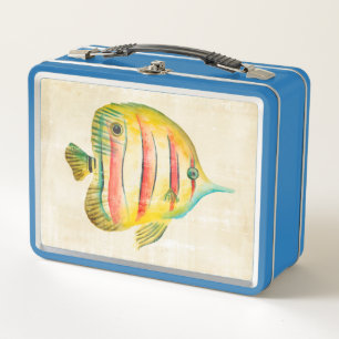 Bunte Fische Metall Lunch Box