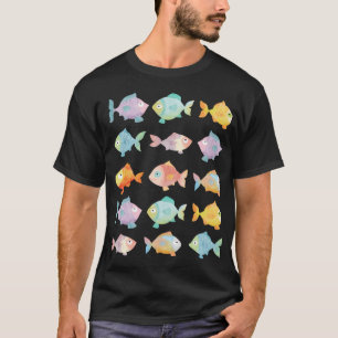 Bunte Fische Schwimmen T-Shirt