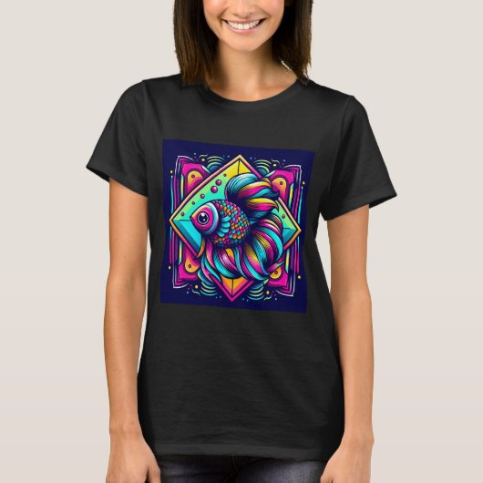 Bunte Fische T-Shirt (Vorderseite)