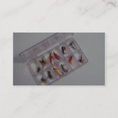 Bunte Fischereihaken behalten im Fliegenkasten Visitenkarte (Rückseite)