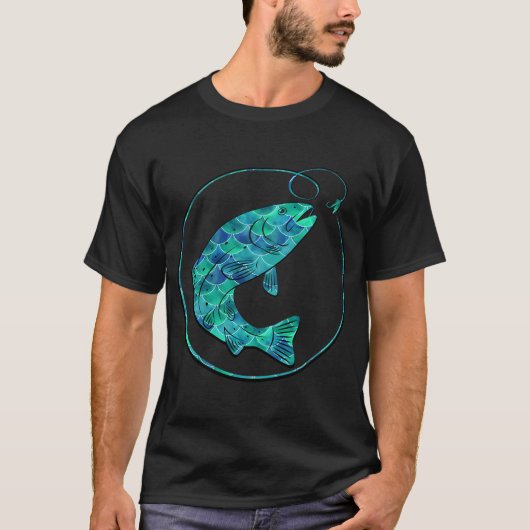 Bunte Fischkunst T-Shirt (Vorderseite)