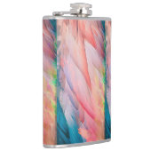 Bunte Flamingo Feathers Flachmann (Rechts)