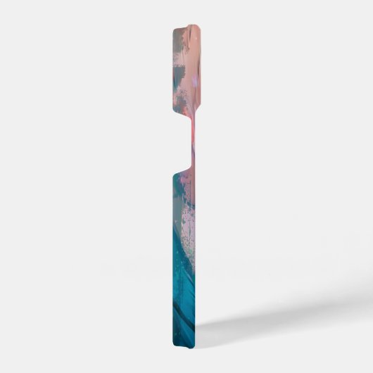 Bunte Flamingo Feathers iPhone Hülle (Rechte Seite)