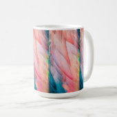 Bunte Flamingo Feathers Kaffeetasse (VorderseiteRechts)
