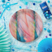 Bunte Flamingo Feathers Pappteller (Party)
