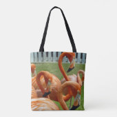 Bunte Flamingos Taschen-Tasche Tasche (Rückseite)