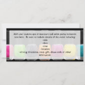 Bunte Flaschen, Einladung (Rückseite)