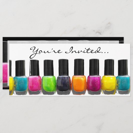 Bunte Flaschen, Einladung (Vorne/Hinten)