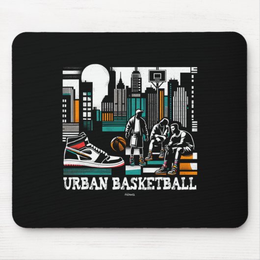 Bunte Flashy Neue Sneaker Und Urn Sketll Mousepad (Vorne)