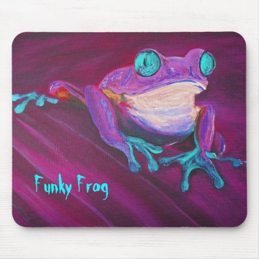 Bunte flippige FroschMausunterlage Mousepad (Vorne)