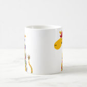 Bunte flippige Giraffen-Kunst Kaffeetasse (Mittel)