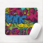 Bunte, flippige und städtische Graffitikunst Mousepad (Mit Mouse)