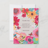 Bunte Florale Dankeskarte zum Abschluss Einladung (Vorderseite)