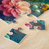 Bunte florale Eule 252-Teile-Puzzle Puzzle (Seite)