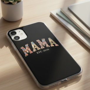 Bunte florale Mama-Universitäts-Schrift feminine M iPhone 15 Pro Hülle