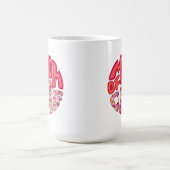 Bunte florale Typografie Mutter von einem Geburtst Kaffeetasse (Mittel)