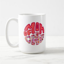 Bunte florale Typografie Mutter von einem Geburtst