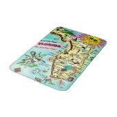 Bunte Florida Grüße Badematte (Schrägansicht)