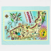 Bunte Florida-Grüße Fleecedecke (Vorderseite (Horizontal))