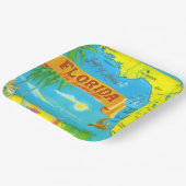 Bunte Florida-Postkartenkarte  Pappteller (Gewinkelt)