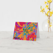 Bunte Flowerlike abstrakte Kunst-Anmerkungs-Karte Karte (Gelbe Blume)