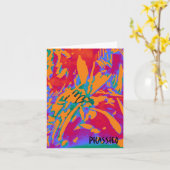 Bunte Flowerlike abstrakte Kunst-Anmerkungs-Karte Karte (Gelbe Blume)