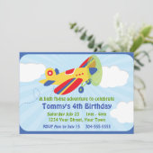 Bunte Fluggesellschaft Geburtstagspartei Einladung (Stehend Vorderseite)