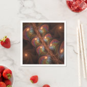 Bunte fluoreszierende abstrakte trippy braune Frak Serviette (Beispiel)
