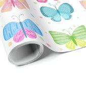 Bunte Flutter-Freunde Geschenkpapier (Rolleneckpunkt)