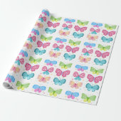 Bunte Flutter-Freunde Geschenkpapier (Ungerollt)