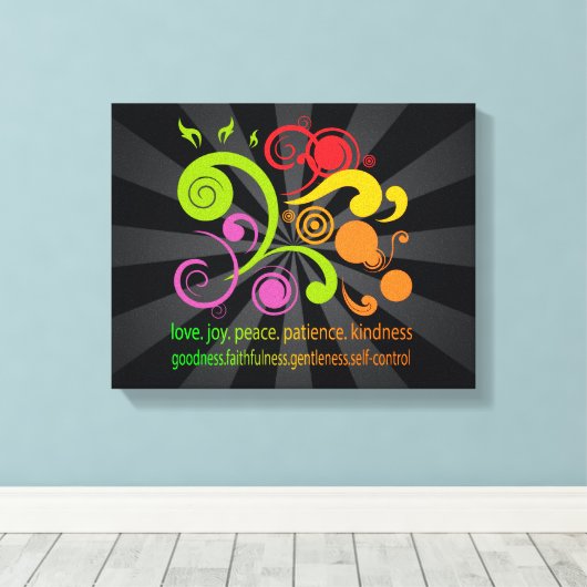 Bunte Formen, Frucht des Geistes Leinwanddruck (Insitu (Holzboden))