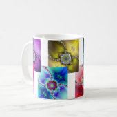 Bunte Fraktal Design-Tasse Kaffeetasse (Vorderseite Links)