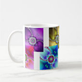 Bunte Fraktal Design-Tasse Kaffeetasse (Links)