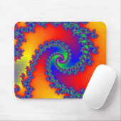 Bunte Fraktal-Spirale: Mousepad (Mit Mouse)