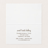 Bunte Franzosen Macaron Plätzchen-Bäckerei Visitenkarten (Innenseite Aufgefaltet)