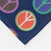 Bunte Friedenssymbole Fleecedecke (Ecke)