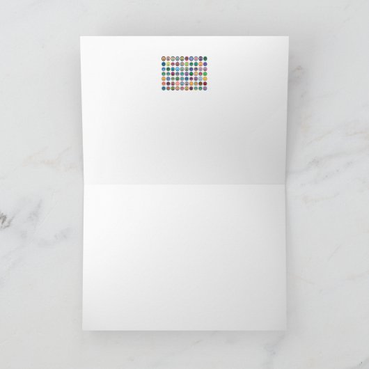 Bunte Friedenssymbole Karte (Innenseite)