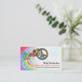 Bunte FRIEDENSVisitenkarte Visitenkarte (Stehend Vorderseite)